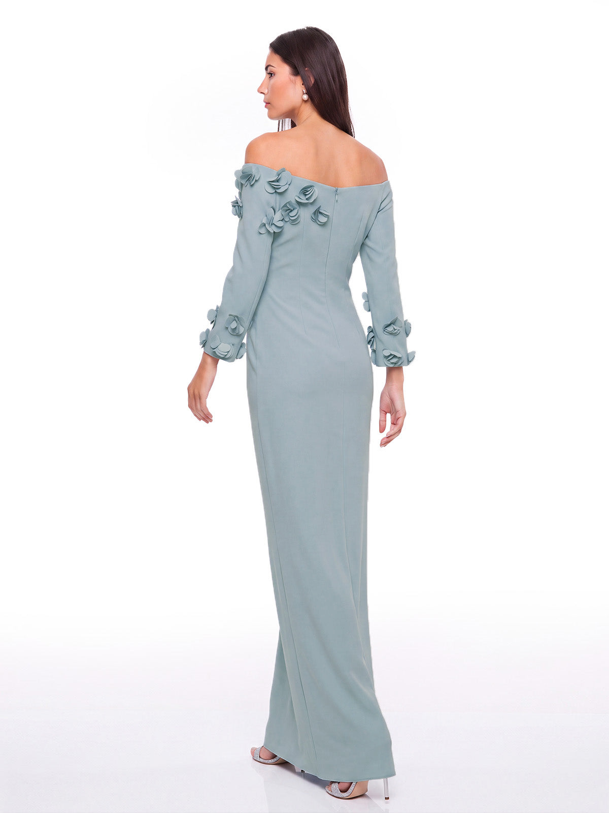 Abito Maxi Cavnor a Fiori con Spalle Scoperte