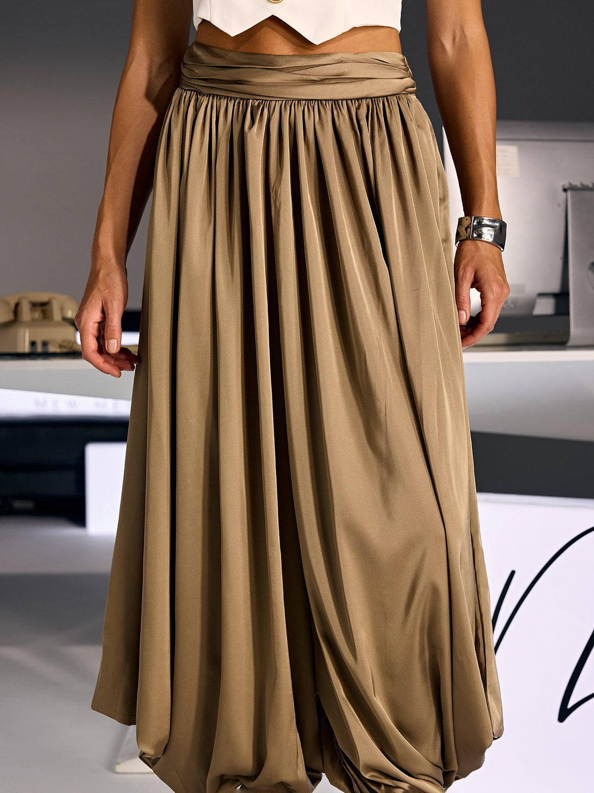 Jarevix Pantaloni Plissettati a Palloncino