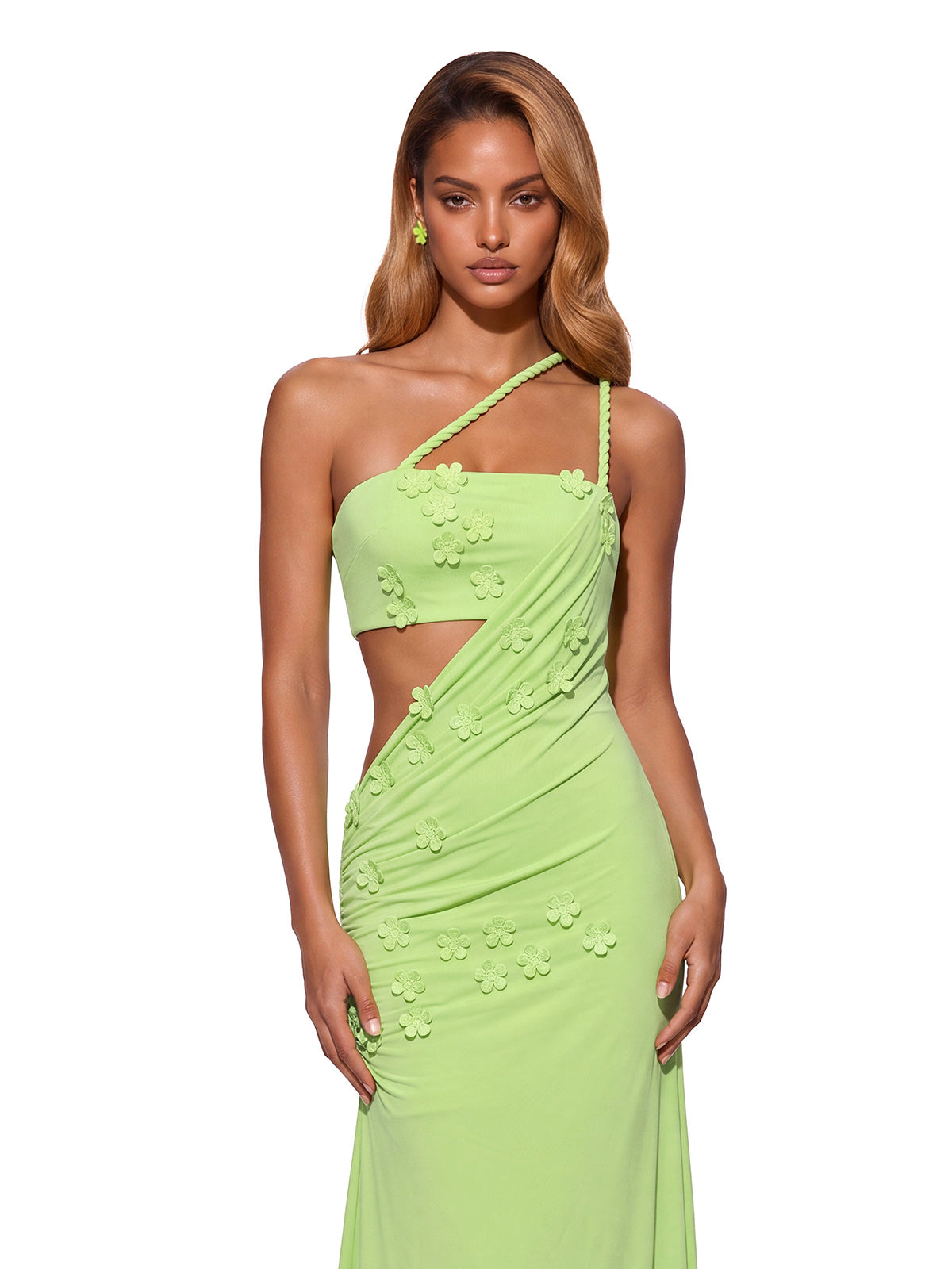 Abito Maxi Liorven a Fiori con Spalle Scoperte