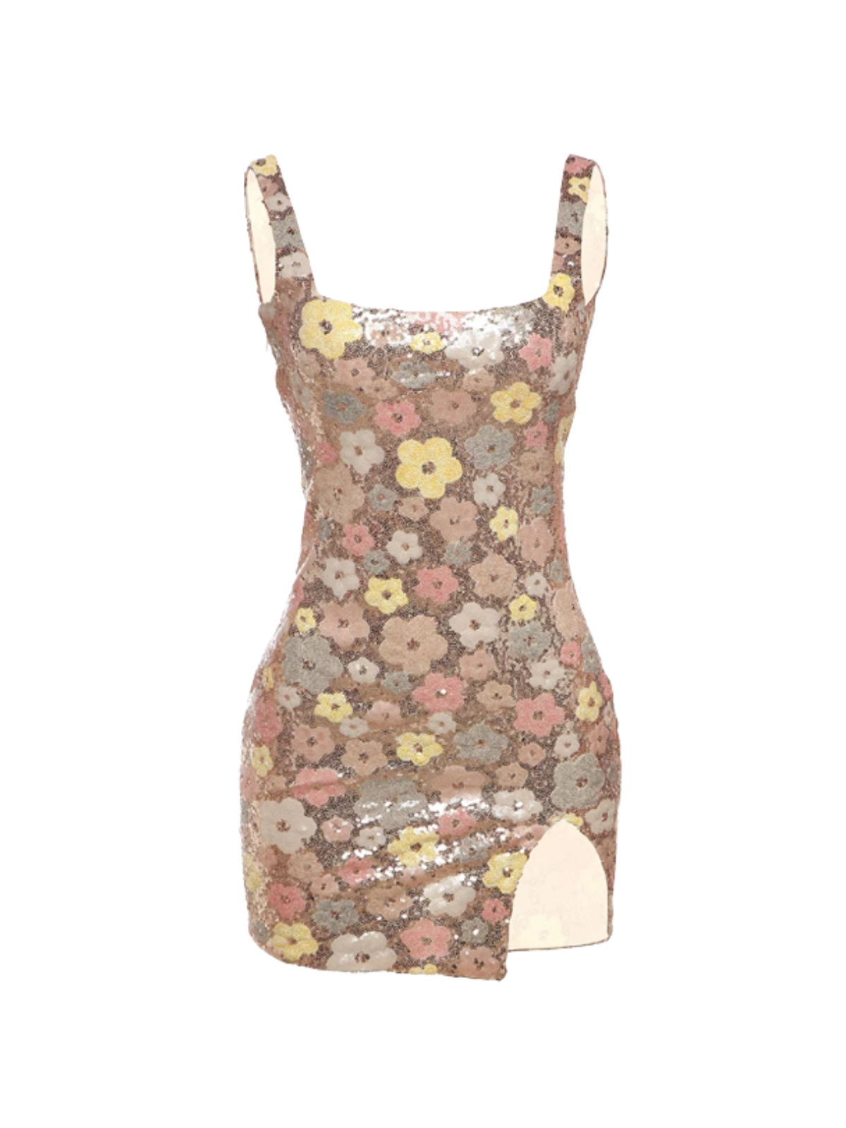 Abito Mini Velmora con Paillettes a Fiori
