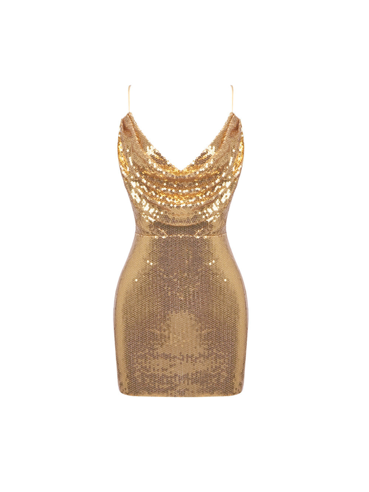 Mini Abito in Paillettes con Spalline Sottili Lloyd