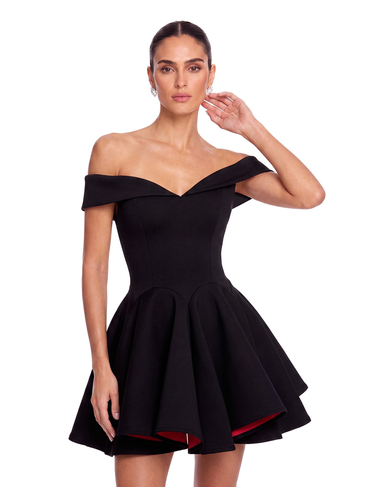 Drynex Mini Abito Rosso con Spalle Scoperte