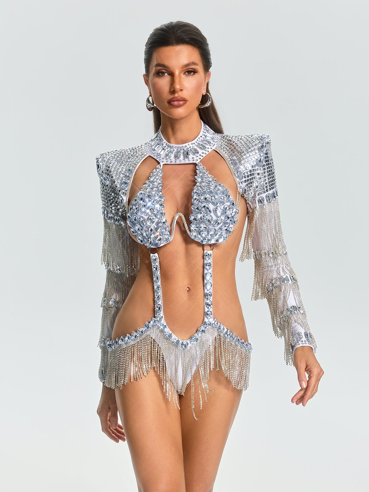 Maglia a maniche lunghe Fatma con frange