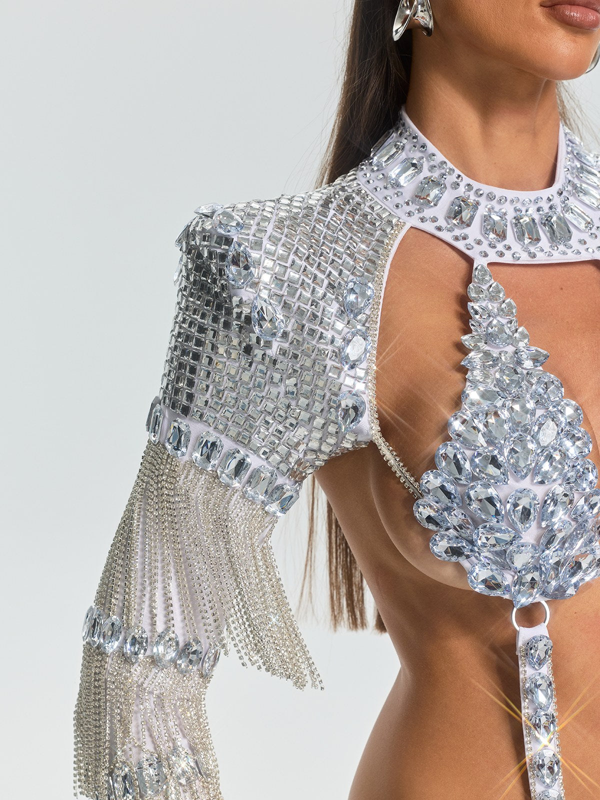 Maglia a maniche lunghe Fatma con frange