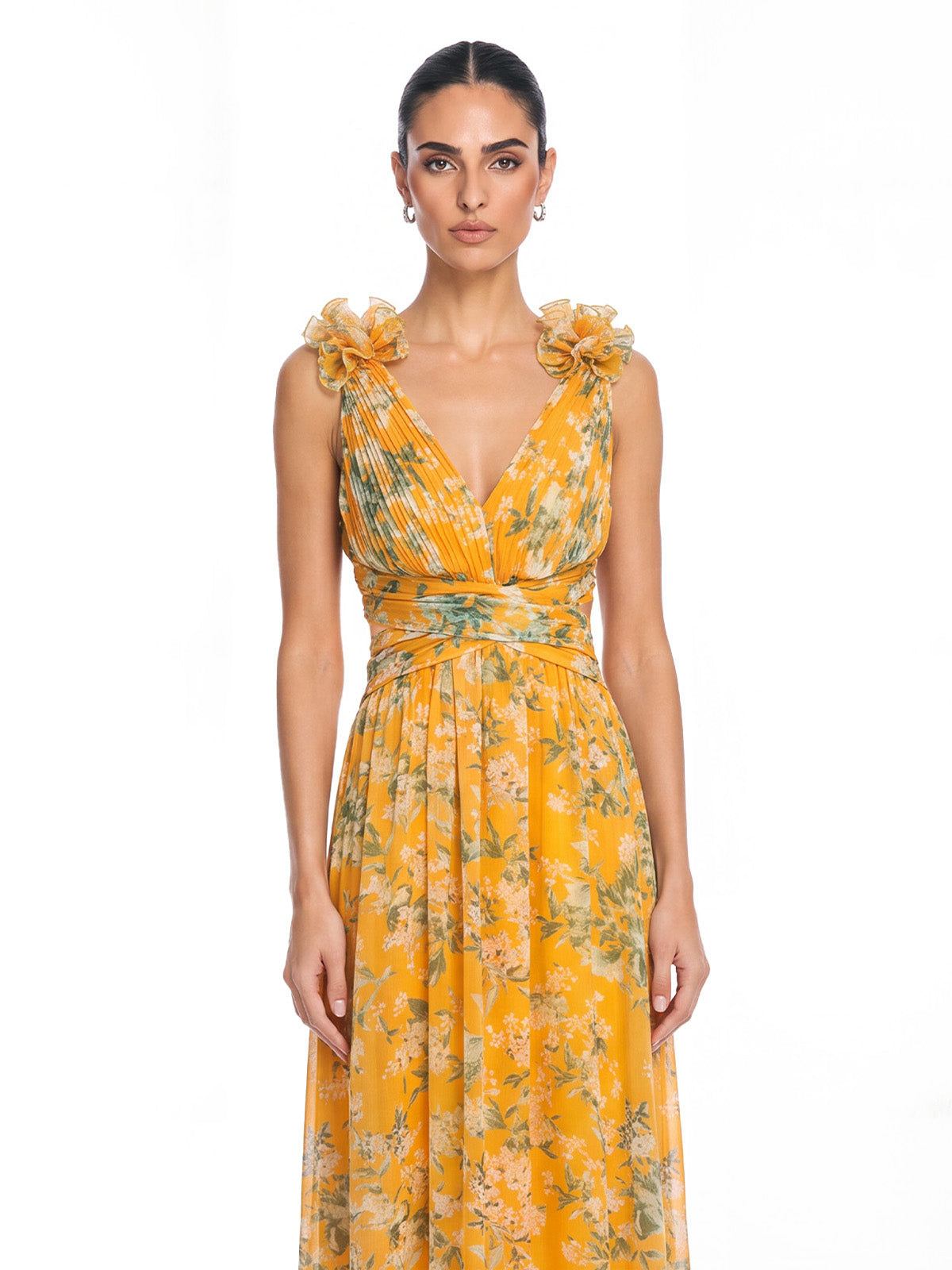 Abito Maxi Floreale Senza Maniche Haidi - Elegante e Leggero
