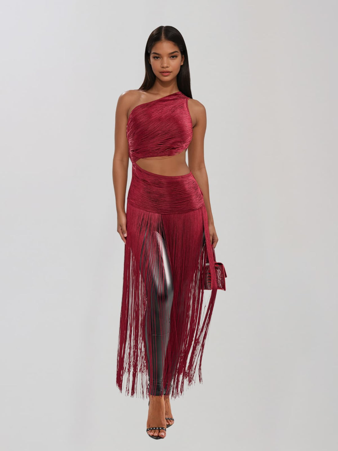 Top Bandage con Cutout e Frange Horyxel