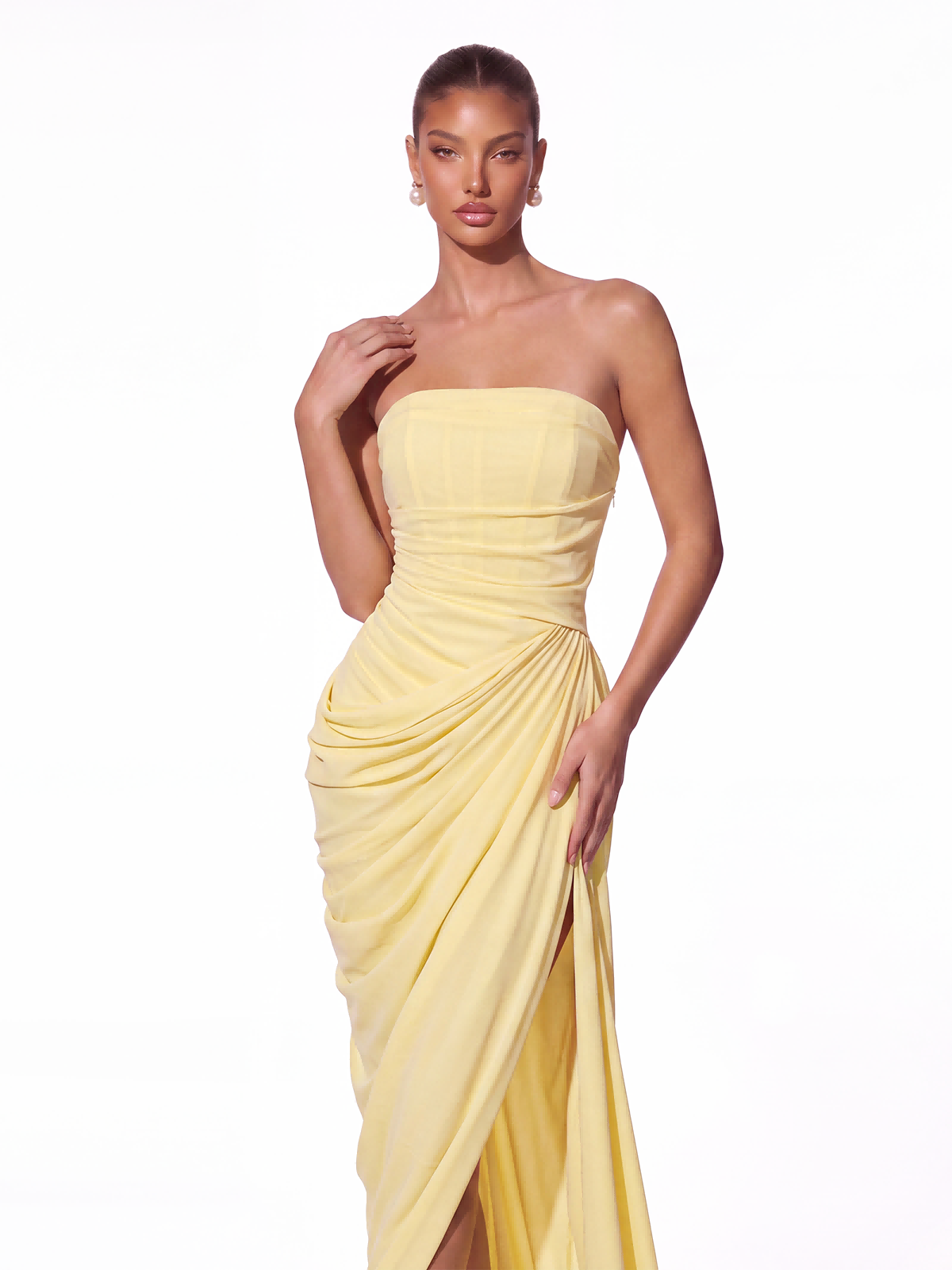 Abito Maxi Irina Senza Spalline con Spacco