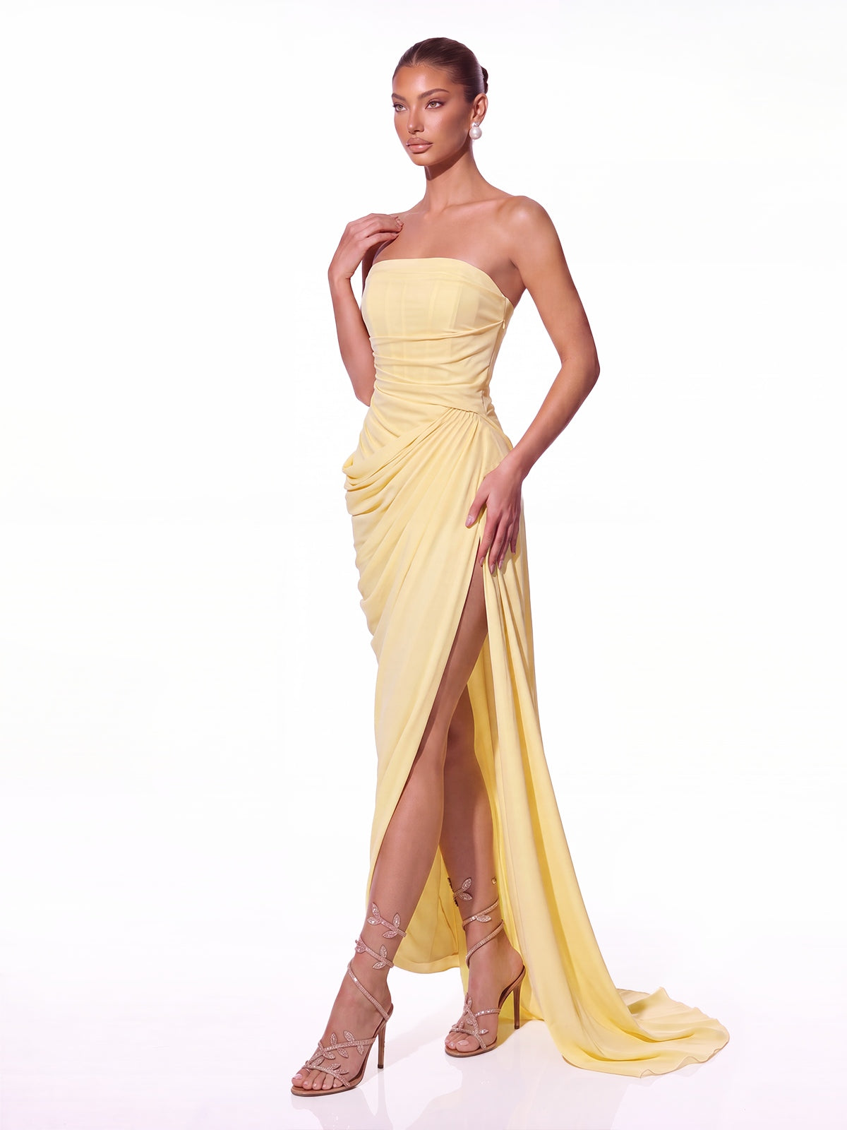 Abito Maxi Irina Senza Spalline con Spacco