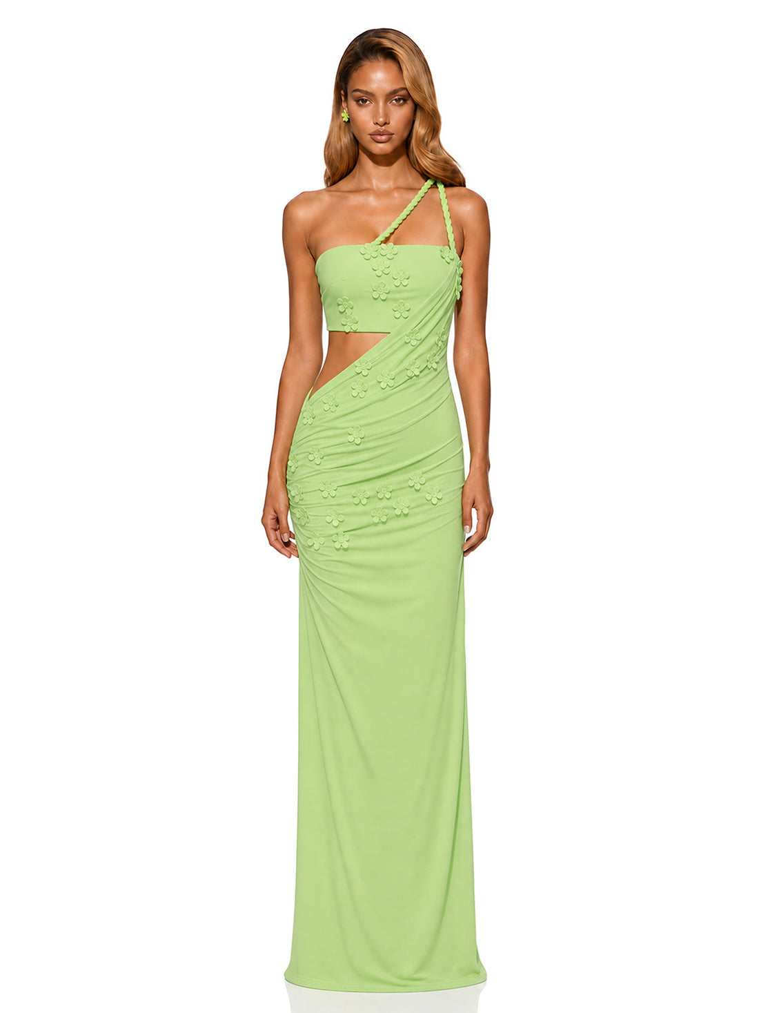Abito Maxi Liorven a Fiori con Spalle Scoperte