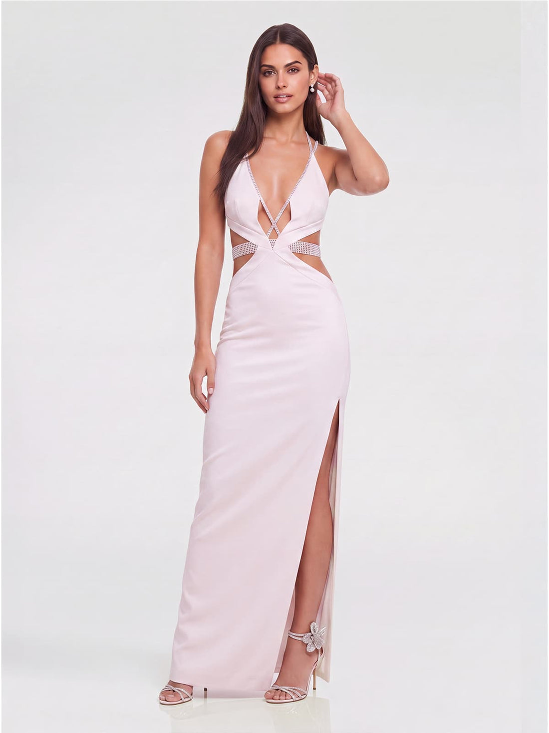 Maxi Abito Bandage con Scollatura Profonda Vireon