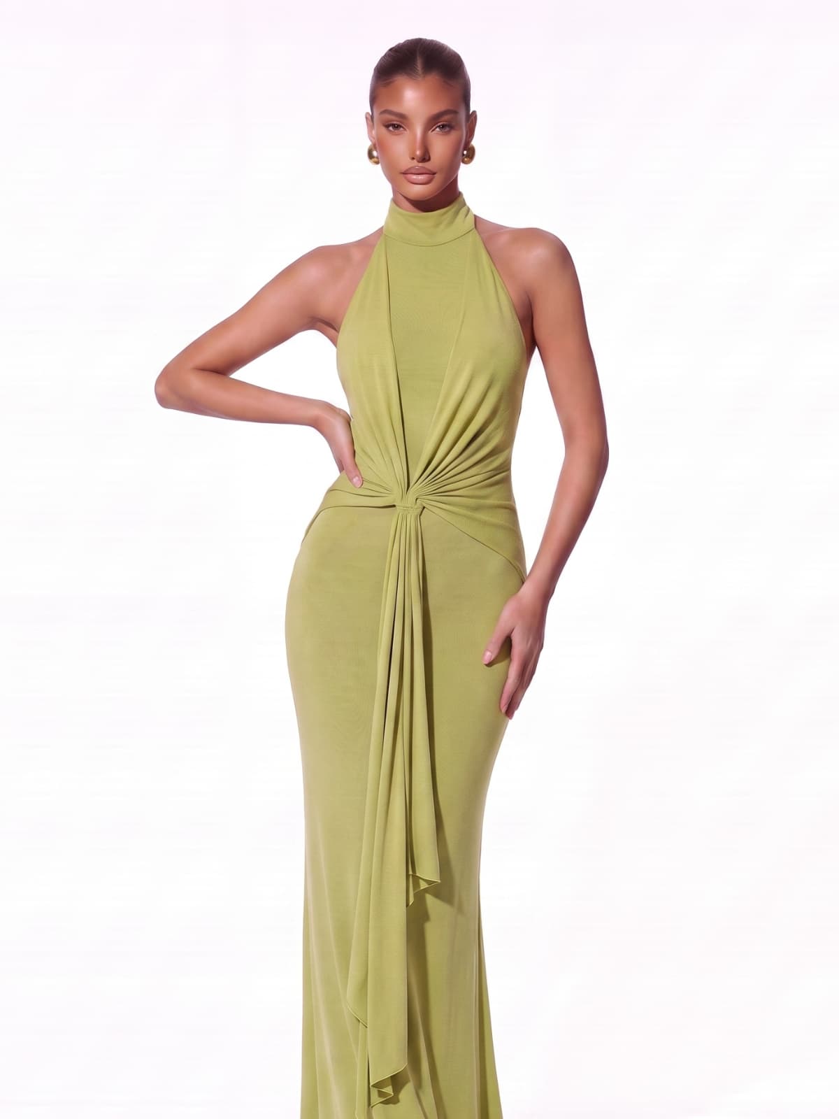 Maxi Abito con Scollatura Halter Wexoria