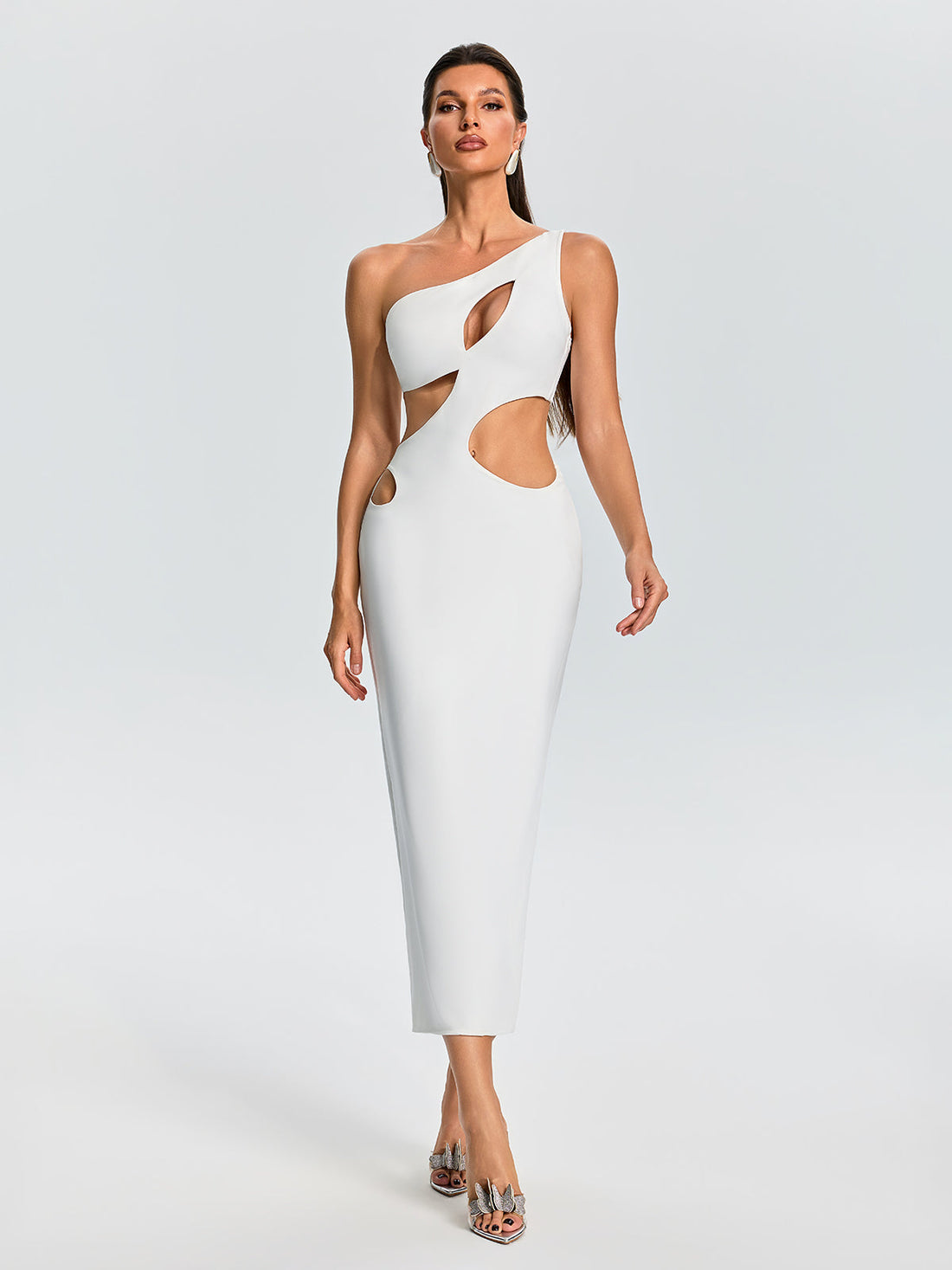 Abito Midi Xelyra con Spalle Scoperte