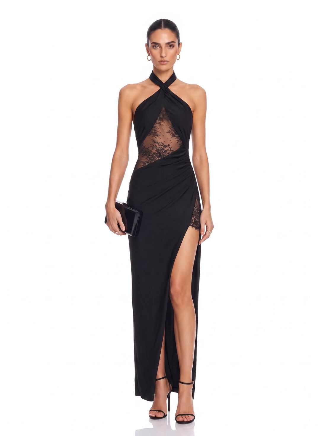 Abito Maxi Yovian in Pizzo con Scollo all'Americana